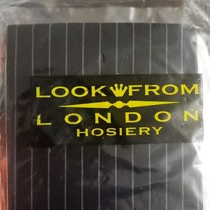 Look From London black/grey striped Tights Hosiery  size 1